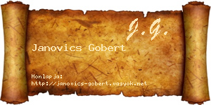 Janovics Gobert névjegykártya